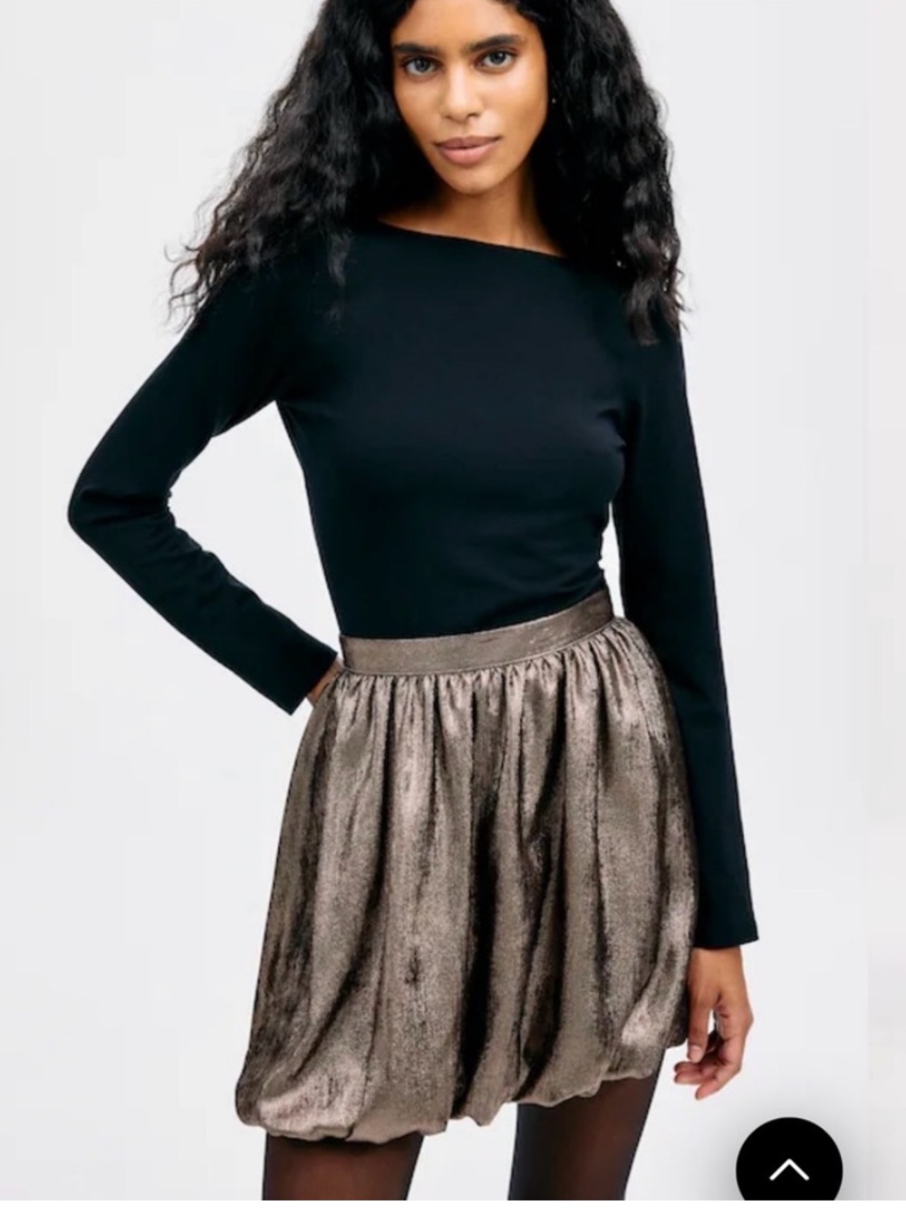 🎩2/$60🎩Madewell Metallic Bronze/gold Bubble Mini Skirt, 80s retro style